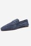 Morne Denim Blue Suede Genuine Leather Women's Loafer Shoes - 4