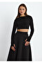Black Kael Crop Blouse