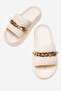 Women's Chain Detailed Slippers; Ecru - 5