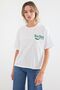 Bdart Printed Straight Neck Loose Fit T-Shirt