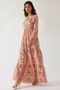 Printed Long Sleeve Viscose Modest Dress - 6