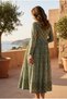 Rochie din bumbac imprimat manual - 2