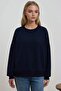 Oversize Crew Neck Basic Sweatshirt - 2