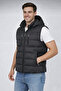 Men's Hooded Anthracite Color Sports Vest - 4