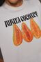 Women's 100% Cotton Crew Neck Oversize White Printed T-Shirt - 4