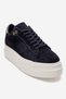 NERA Navy Suede Genuine Leather Women's Casual Sneakers - 3
