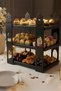 Islamic Tableware Serving Stand - Wood Metal Table Decoration - 7