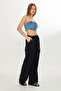 Woven Trousers with Cargo Pockets and Tie-Up Detail - 5