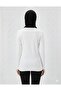 White Crew Neck Slim Fit Cotton Basic Long Sleeve Blouse Oversized Hijab Blouse Hzlrbndüz60Tbluz - 5
