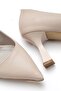 Women's Beige Skin Pointed Toe Thin Heeled Stiletto - 4