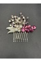 Bridal Hair Comb with Pearls and Crystal Stones – Handmade Hair Accessory with Leaf Detail - 6