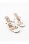 Adella White Heeled Women's Slippers - 2