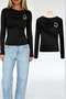 Buckled Sandy Long Sleeve Blouse with Bust Detail - 3