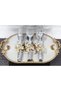 Silver Serving Tongs Set of 3 Gold Butterfly Pasta/Cake/Dinner/Presentation Tongs - 4