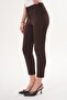 Women's Green Narrow Leg Fabric Trousers 260213 - - 4