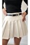 Belt Detailed Pleated Skirt - 6