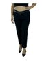 Plus Size Cashmere Mom Belted High Waist Skinny Leg Women's Trousers - 5