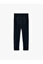 Straight Leg Viscose Blend Cigarette Pants with Pockets - 4