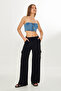 Woven Trousers with Cargo Pockets and Tie-Up Detail - 4