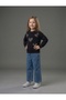 Girl's Heart Pattern Stone-Embellished Top and Bottom Set - 2
