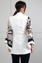 Women's Double Breasted Collar Belted Waist Sleeves Spanish Pattern Satin Lined Jacket - 4