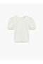 Brodeli Relaxed Fit Crew Neck Balloon Sleeve Blouse - 3