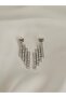 Women's Tarnish-Resistant Zircon Stone Silver Color Earrings - 2
