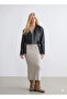 Leather Women's Black Lined Leather Jacket with Waist Belt - 4