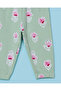 Infant Girls Green Placement Print Joggers - 3