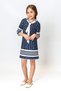 Girl's Patterned Dress with Scarf Detail - New Season - 4