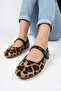Leopard Printed Pack Soft Bowknot Stylish Women's Ballet Flats Orthopedic Lightweight Sole Leather Skin - 4