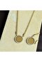 Accessory Stone Detailed Plate Model, Steel Women's Necklace - 2