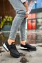 Rlx-067 Warrem Men's Casual Lace-Up Leather Sports Sneaker Shoes Csbt - Black - 3