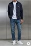 Boyfriend carrot fit blue denim men's jeans trousers Mz923 - 4