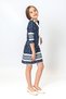 Girl's Patterned Dress with Scarf Detail - New Season - 5