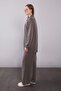 Khaki Self-Patterned Collared Double Suit - 4