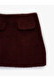 High Waist Pocket Detailed A-Line Mini Skirt - 5