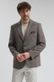 Savue Men's Bitter Brown Cotton Blended Lycra Stretch Fabric Sports Blazer Jacket