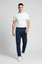 Men's Regular/Relaxed Fit Wide Leg Sweatpants with Side Ribbing - 2