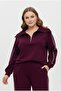 Women's Plus Size Long Sleeve Half Zipper Modal Fabric Tracksuit Set 8243-26 - 2