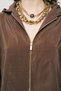 Women's Comfort Hooded Zippered Crop Jacket with Elastic Waist - 4