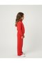 Premium Girls' Red Top and Bottom Cotton Soft Zipper Pocket Sweatpants Set 3-8 Years - 2