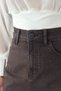 Women's Brown Regular Fit High Waist Medium Length Lycra Denim Washed Denim Skirt Ali̇ce-4005 - 7