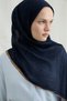 Dama Muslin Shawl - Navy Blue - 4