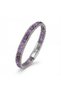 Certified Amethyst Natural Stone Bracelet Steel Rope Steel Lock - 8