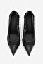 Women's Stiletto Pointed Toe Thin Heel Mesh Classic Heeled Shoes Zirva Black - 6