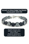 Certified Hematite and Zircon Stone Natural Stone Bracelet Adjustable Steel Lock - 5