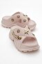 Women's Cross-Accessory Slippers Pudra