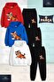 Children's Unisex Tiger Drawing Cute 3-Piece Hooded Tracksuit Set