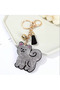 Cute Dog Stone Keychain Bag Ornament/Charm